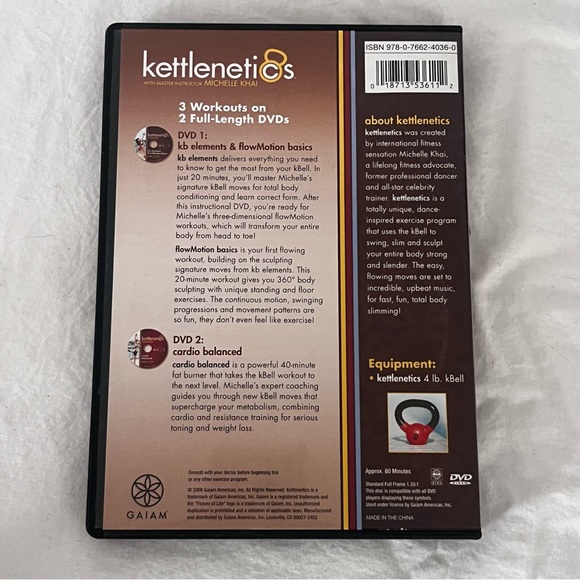Kettlenetics Slim and Tone - 3 kBell Workouts On 2 DVDs Fitness Exercise Khai - Picture 4 of 8